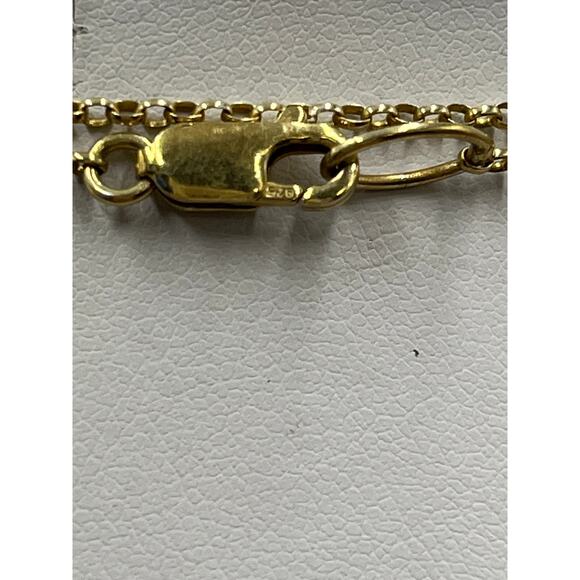 White Baroque Pearl 
Gold Vermeil 925 Silver Chain Artisan Statement Necklace - Picture 7 of 10